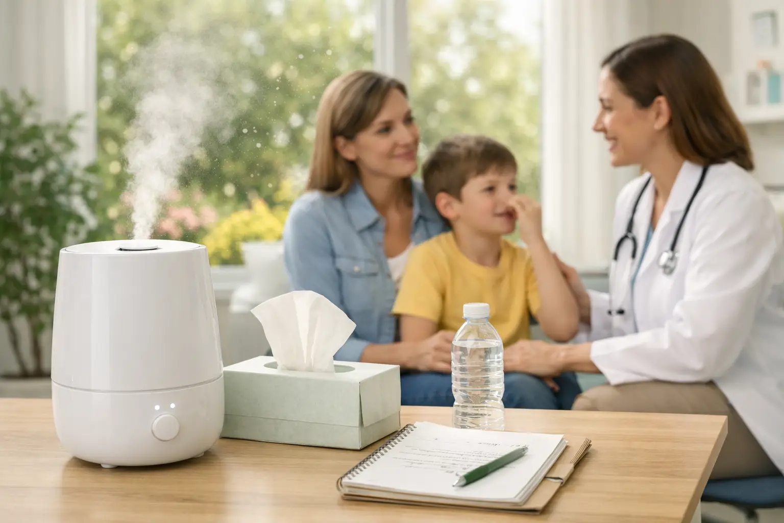 Best natural solutions for allergy cough in kids - comforting a coughing child