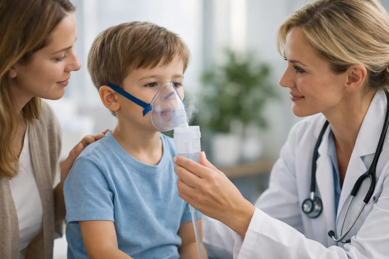 A guide to child respiratory recovery plan - mother comforting child at home