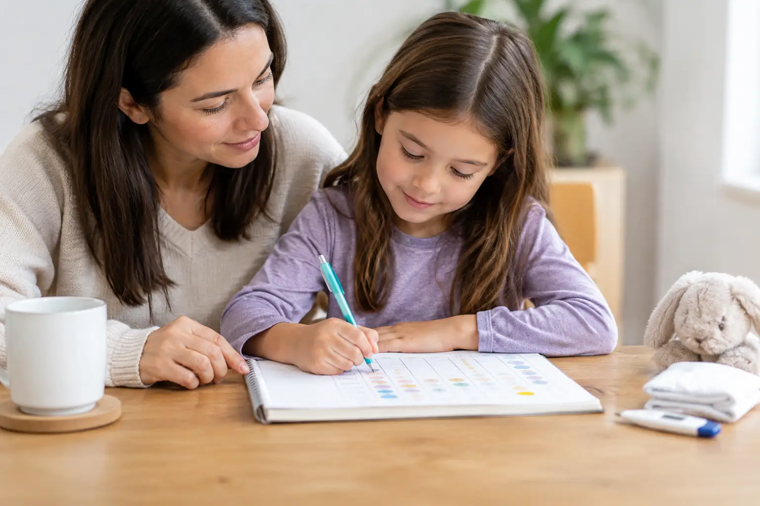 child symptom journal example page